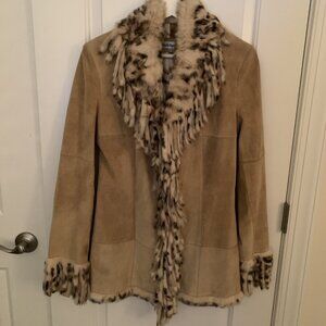 Leather Jacket with Fur